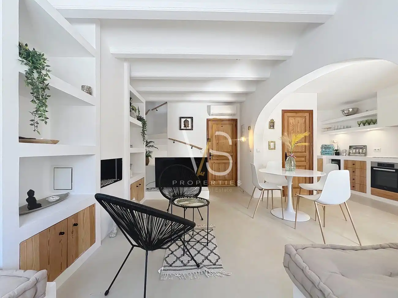 Sala de estar de Casa adosada en venta en Benissa con Calefacción, Jardín privado y Piscina