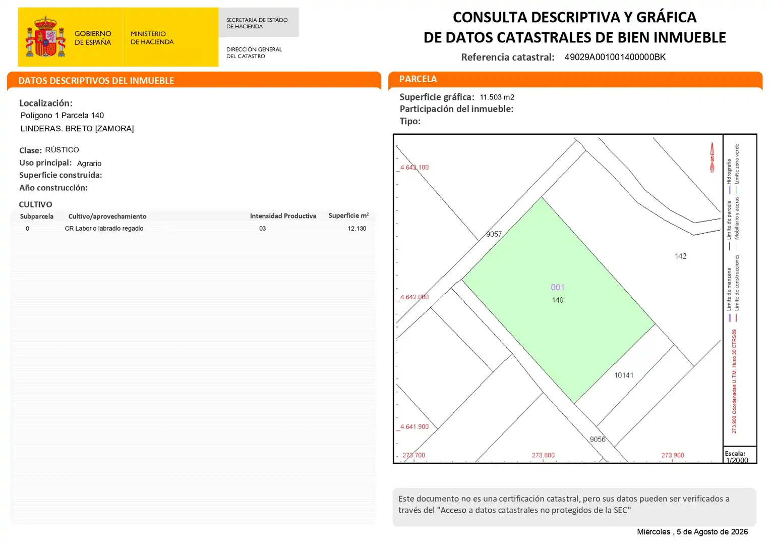 Vista exterior de Terreno en venta en Bretó