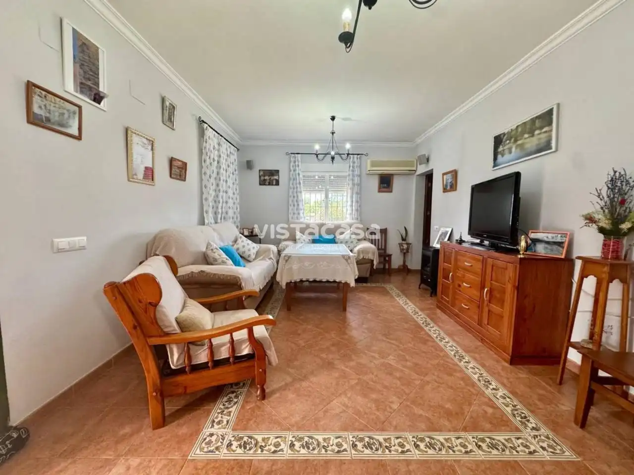 Sala de estar de Finca rústica en venta en El Viso del Alcor con Aire acondicionado, Calefacción y Jardín privado