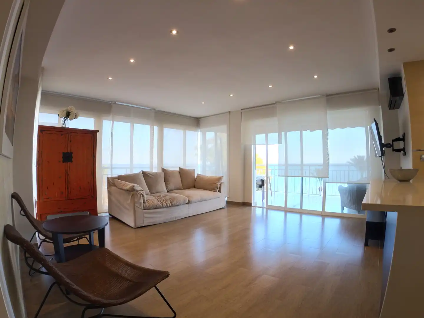 Wohnzimmer von Wohnung zum Verkauf in Castellón de la Plana / Castelló de la Plana mit Klimaanlage, Heizung und Terrasse