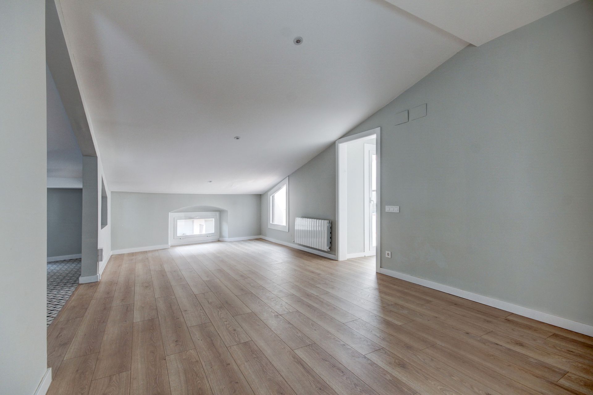 Sala d'estar de Àtic en venda en Manresa amb Calefacció, Parquet i Terrassa