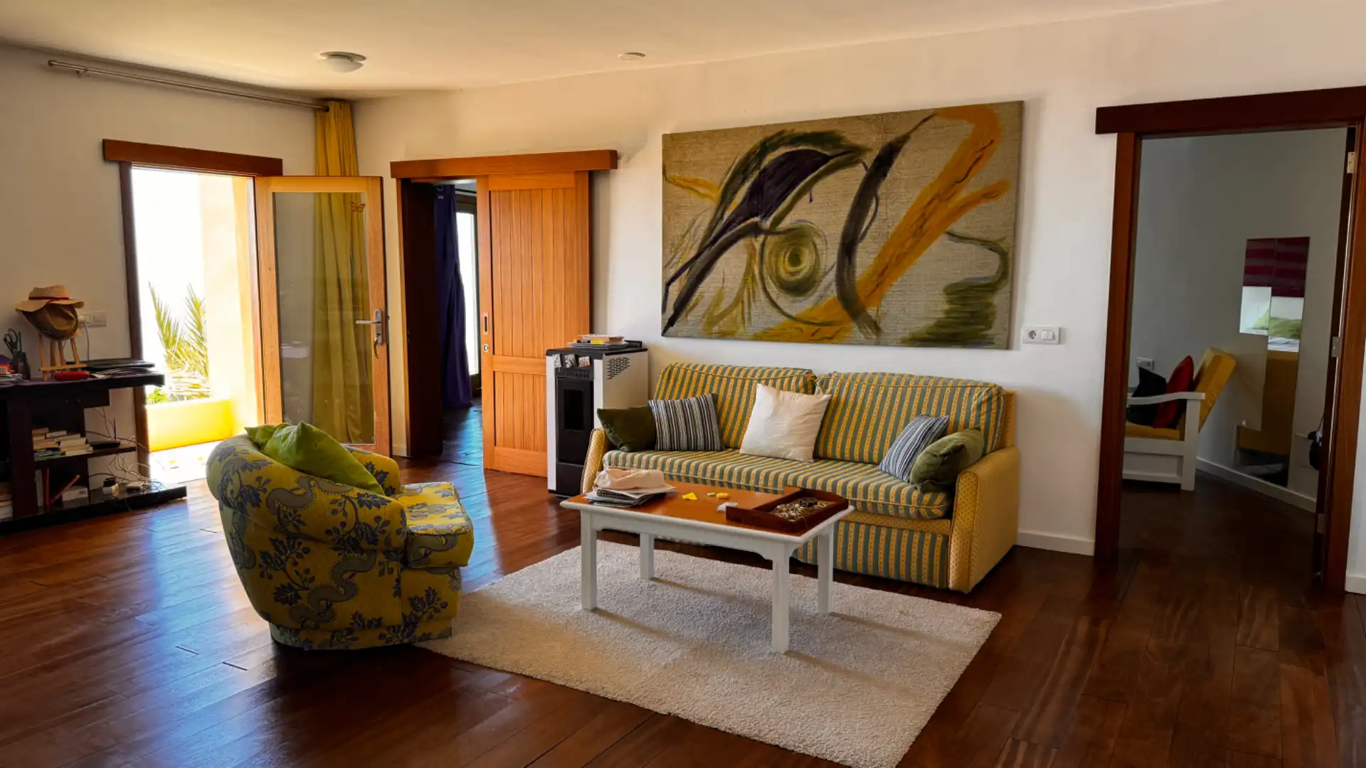 Sala de estar de Finca rústica en venta en Granadilla de Abona con Calefacción, Jardín privado y Parquet