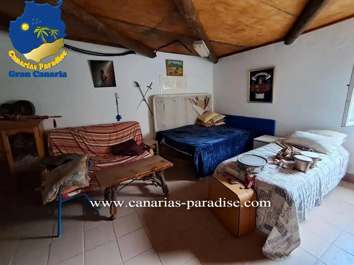 Schlafzimmer von Einfamilien-Reihenhaus zum Verkauf in La Aldea de San Nicolás  mit Klimaanlage