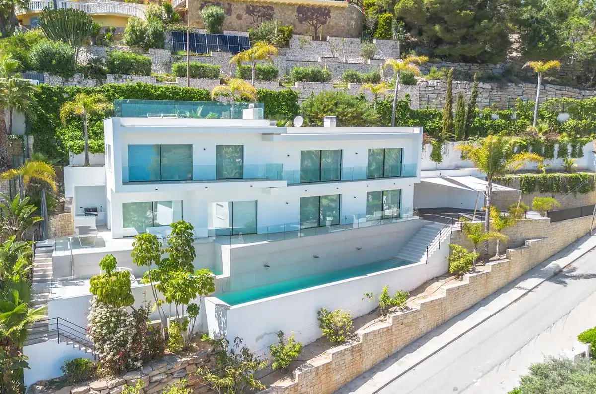 Vista exterior de Casa adosada en venta en Jávea / Xàbia con Aire acondicionado, Calefacción y Terraza