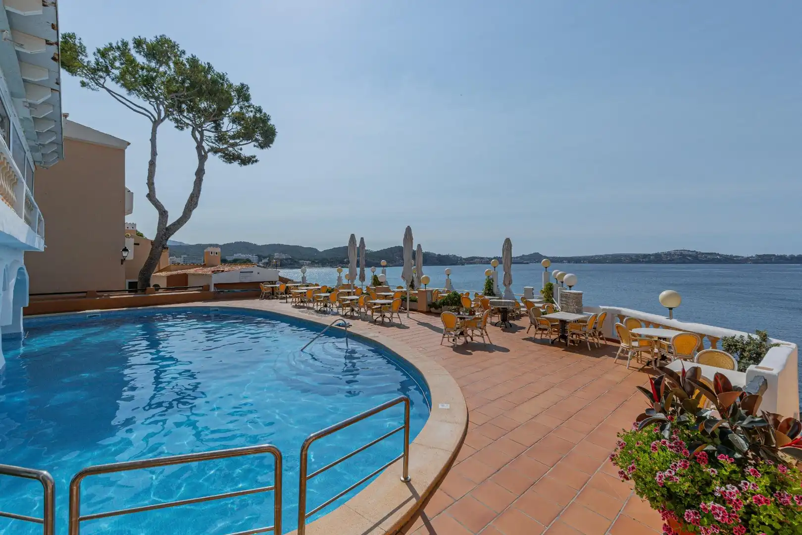 Schwimmbecken von Geschaftsraum zum Verkauf in Calvià mit Klimaanlage, Terrasse und Möbliert