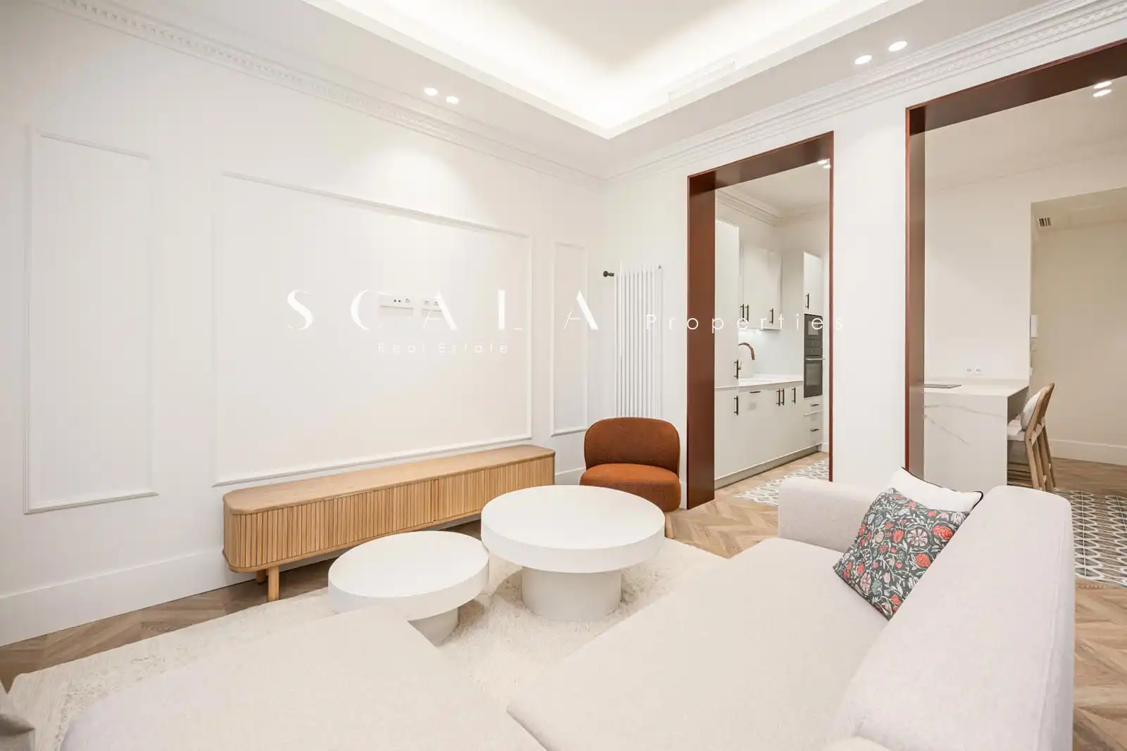 Wohnzimmer von Wohnung zur Miete in Madrid mit Klimaanlage, Heizung und Terrasse