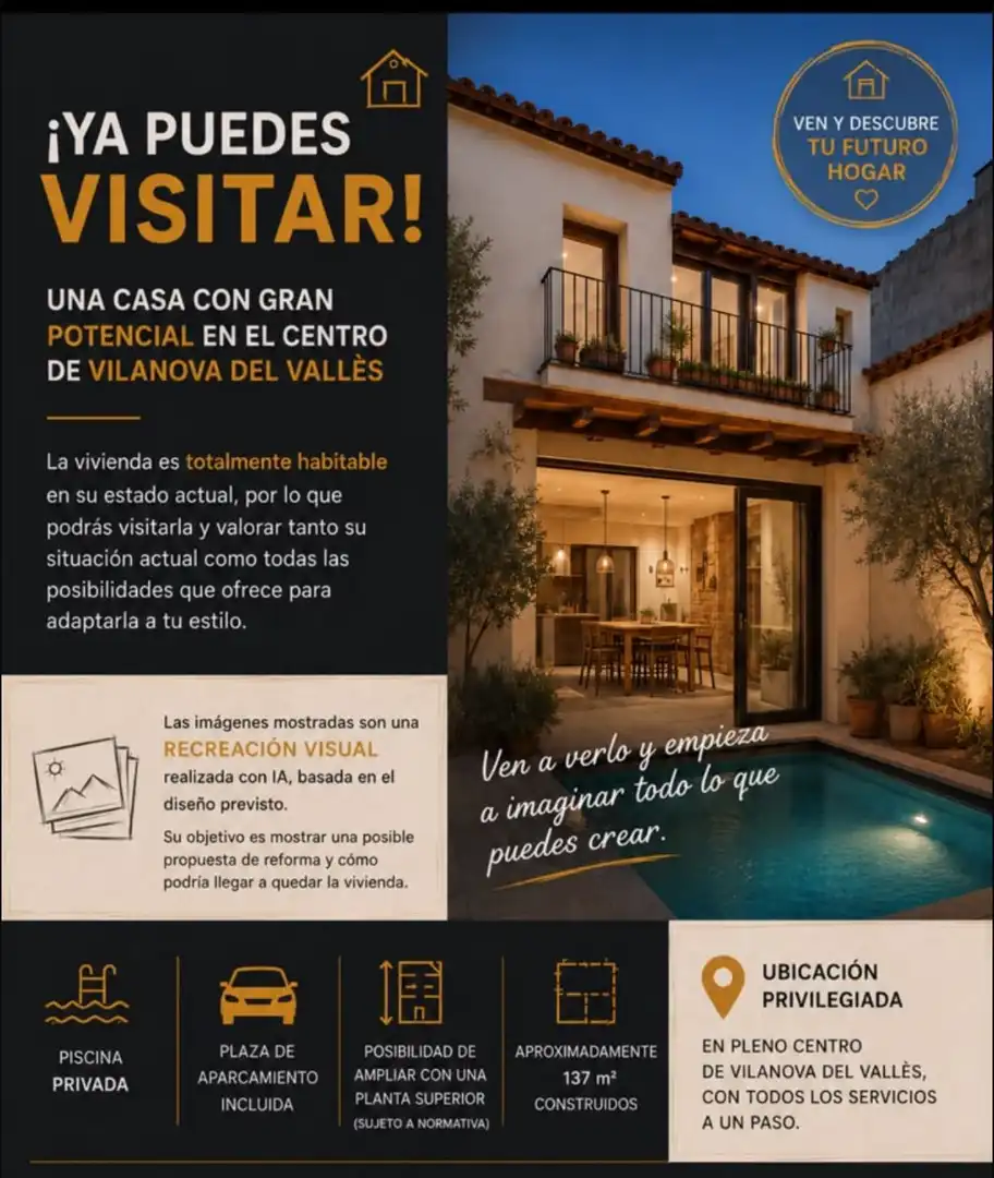 Vista exterior de Finca rústica en venta en Vilanova del Vallès con Jardín privado y Piscina