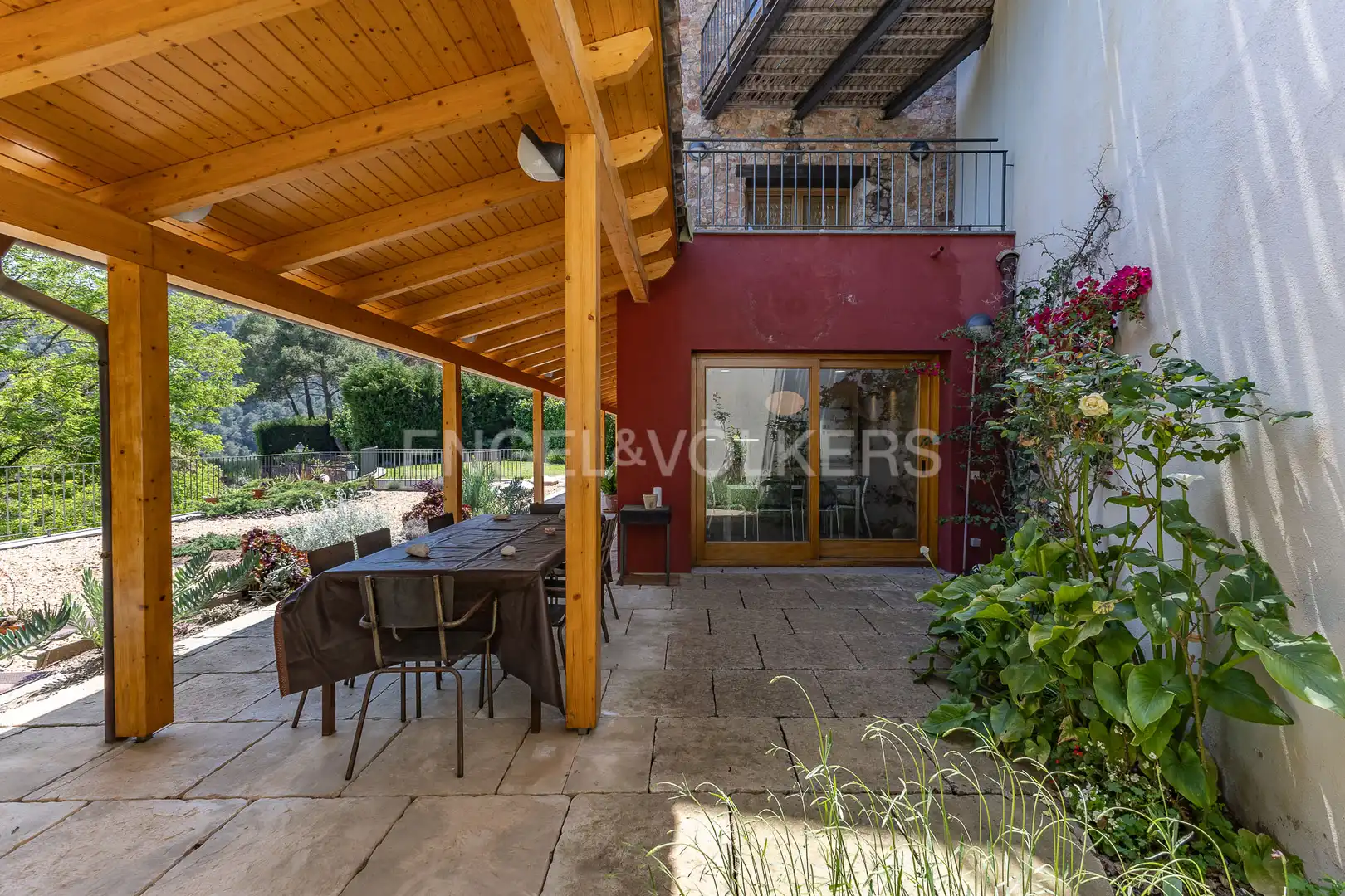 Terraza de Finca rústica en venta en Gallifa con Aire acondicionado, Calefacción y Jardín privado