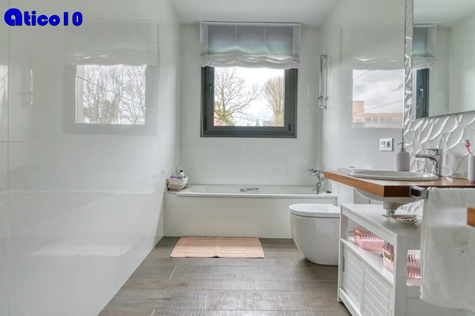 Badezimmer von Haus oder Chalet zum Verkauf in Noreña mit Heizung, Parkett und Abstellraum