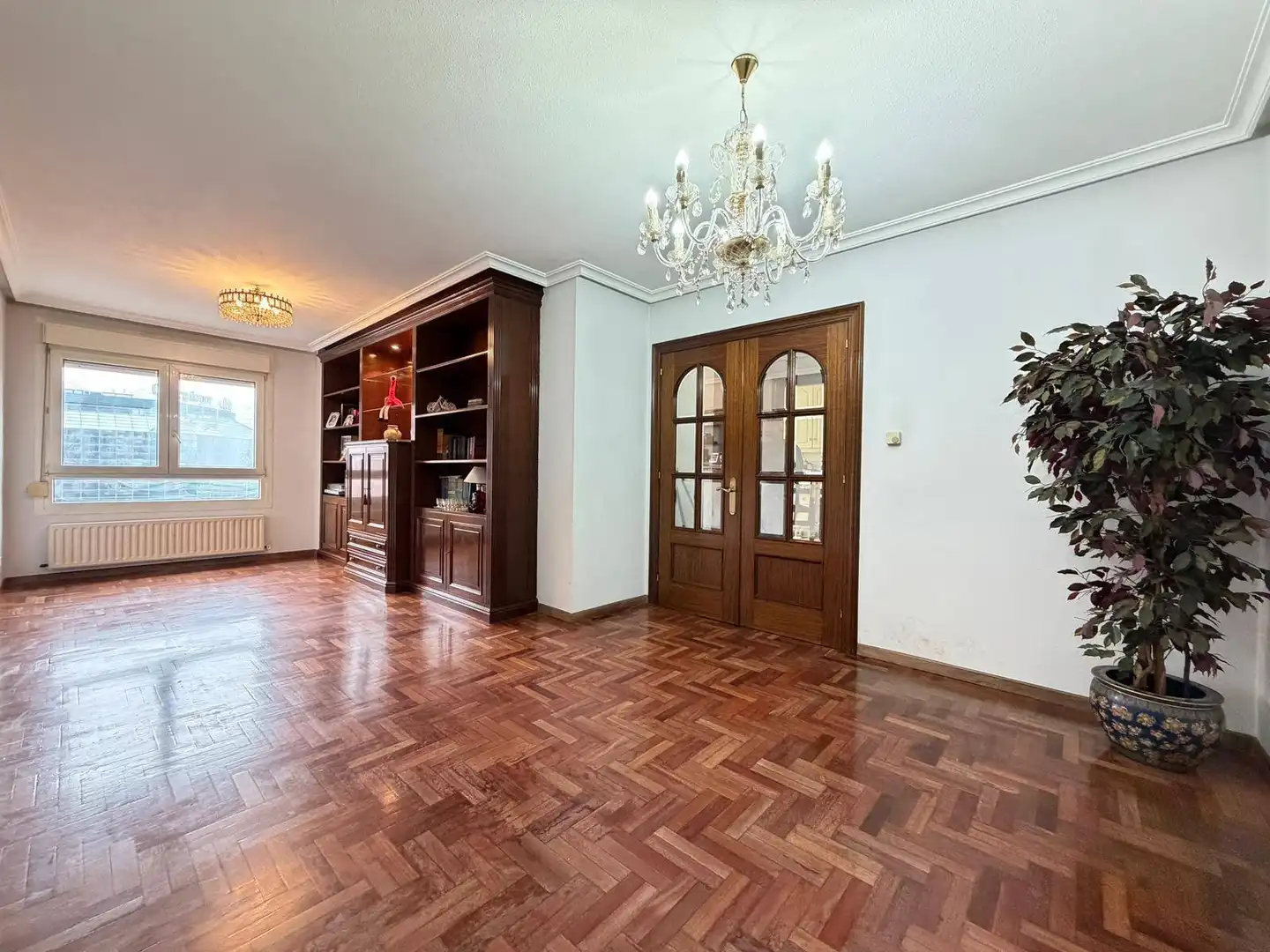 Sala de estar de Piso en venta en Gijón  con Calefacción, Parquet y Terraza