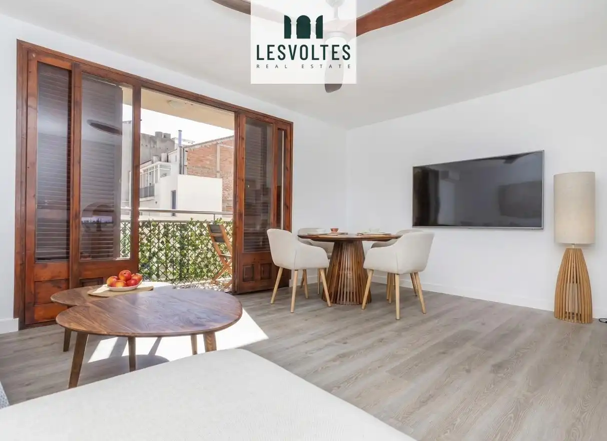 Sala de estar de Apartamento de alquiler en Calonge i Sant Antoni con Aire acondicionado, Parquet y Amueblado