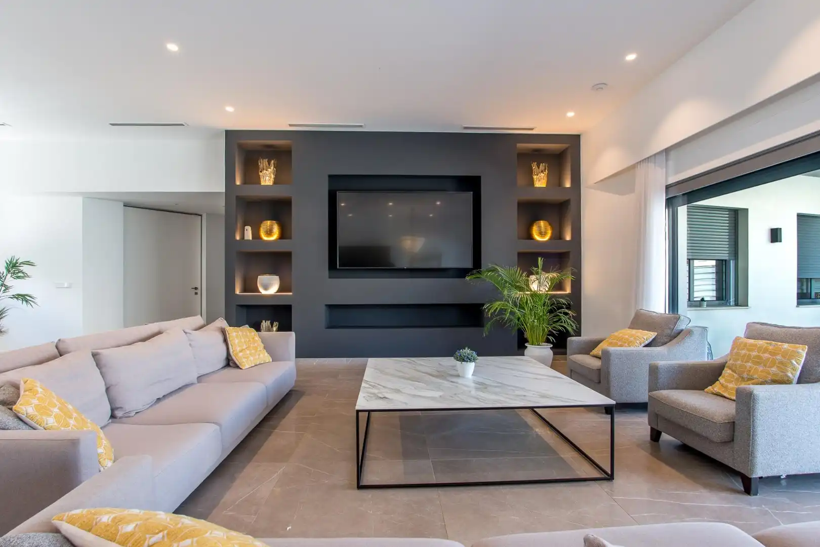 Sala de estar de Casa o chalet en venta en Murcia con Aire acondicionado, Calefacción y Jardín privado