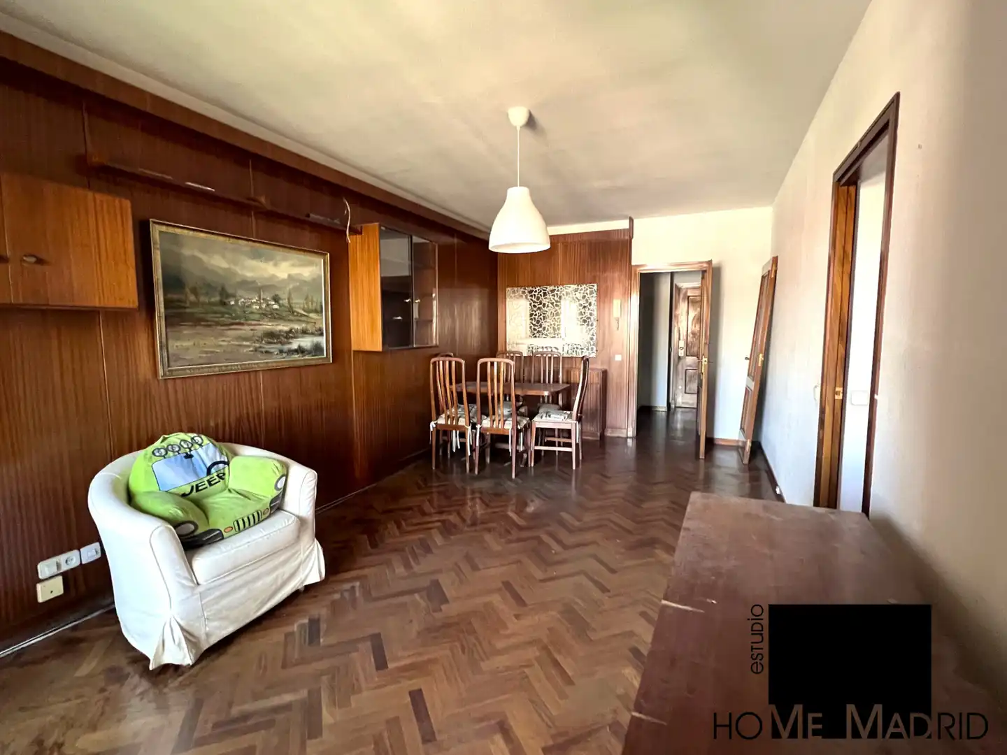 Living room of Flat for sale in Madrid  with Heating, Parquet flooring and Terrace