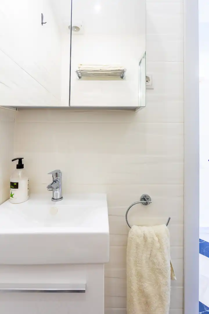 Baño de Ático de alquiler en Mijas con Aire acondicionado, Terraza y Piscina