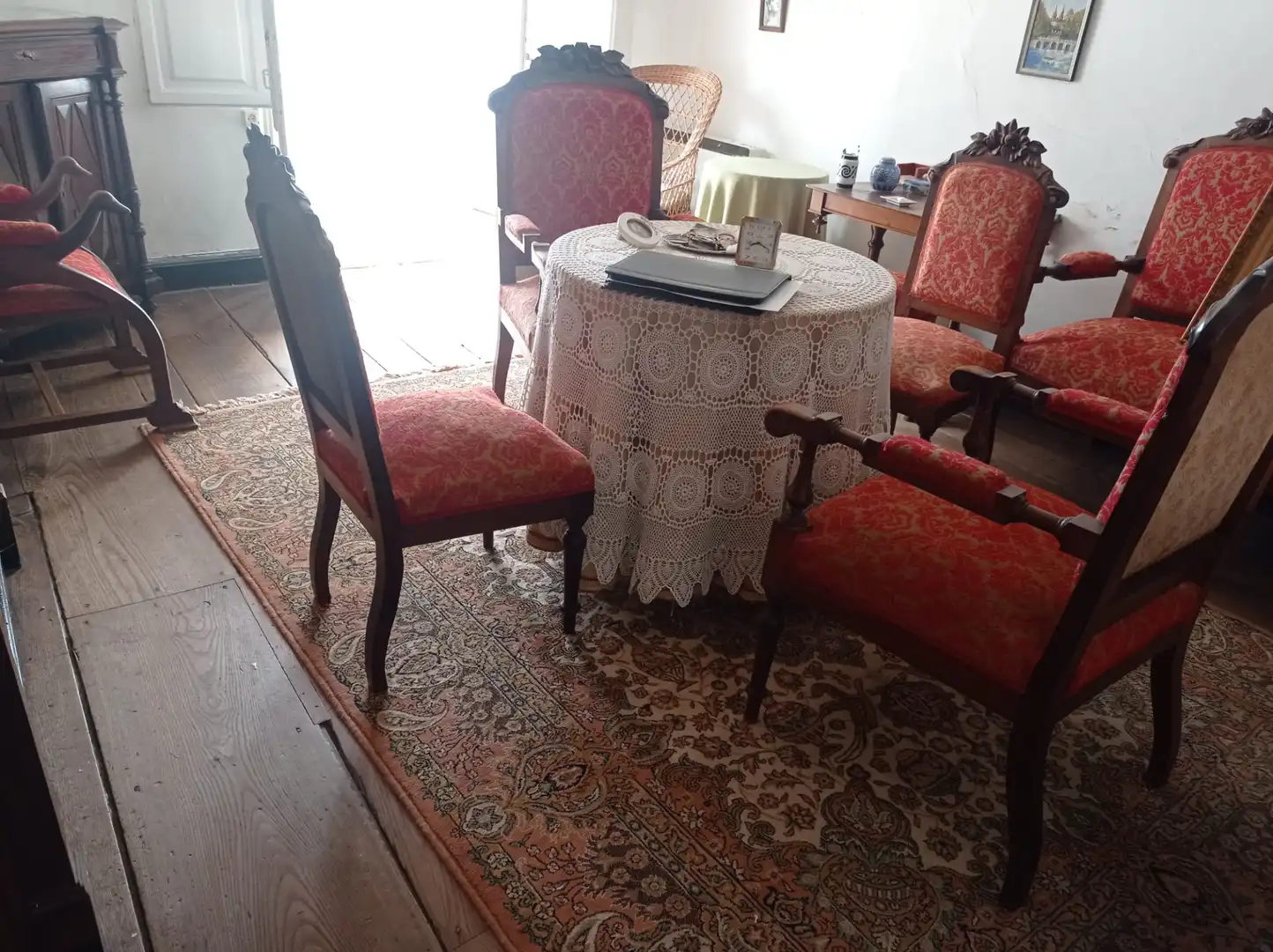 Menjador de Casa adosada en venda en A Fonsagrada  amb Jardí privat, Moblat i Balcó