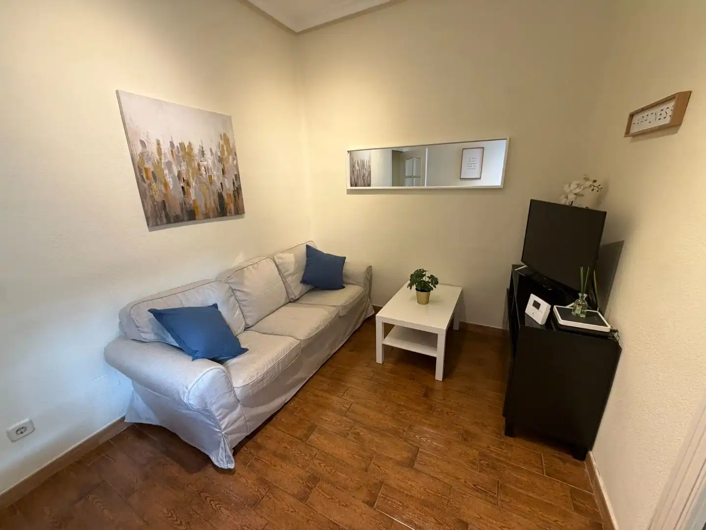 Sala d'estar de Pis de lloguer en  Madrid Capital amb Aire condicionat
