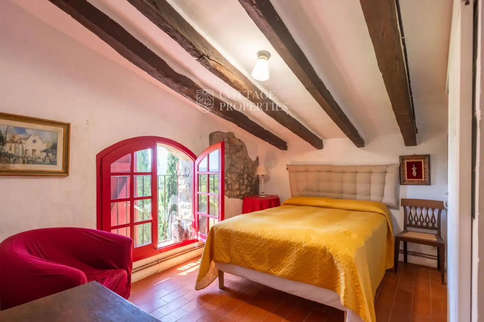 Habitación de Finca rústica en venta en Maià de Montcal con Calefacción y Piscina