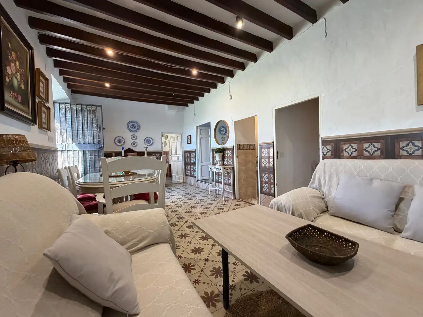 Sala d'estar de Finca rústica en venda en Villanueva del Trabuco amb Jardí privat, Terrassa i Traster