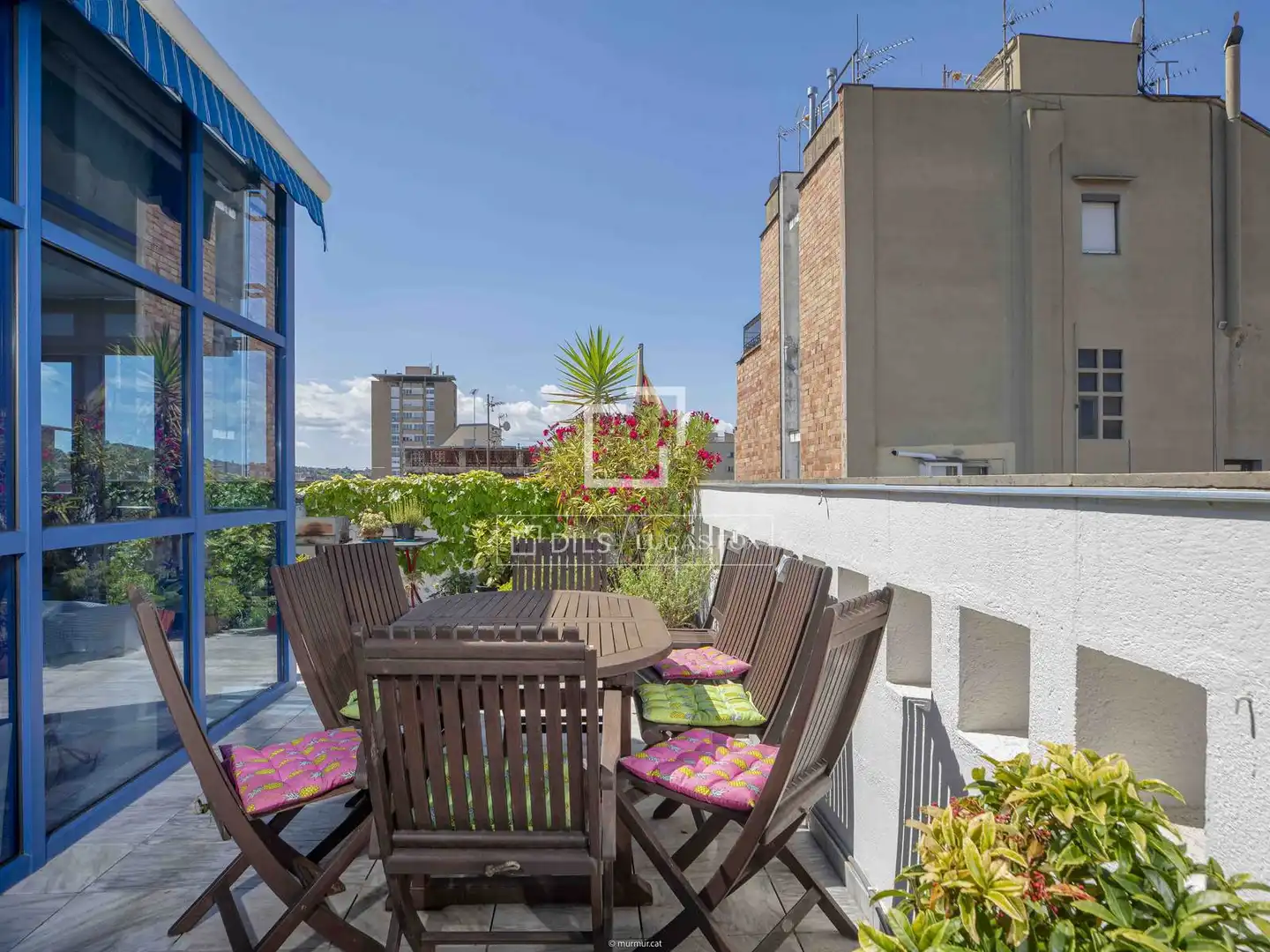 Terrasse von Dachboden zum Verkauf in Girona mit Klimaanlage, Heizung und Terrasse