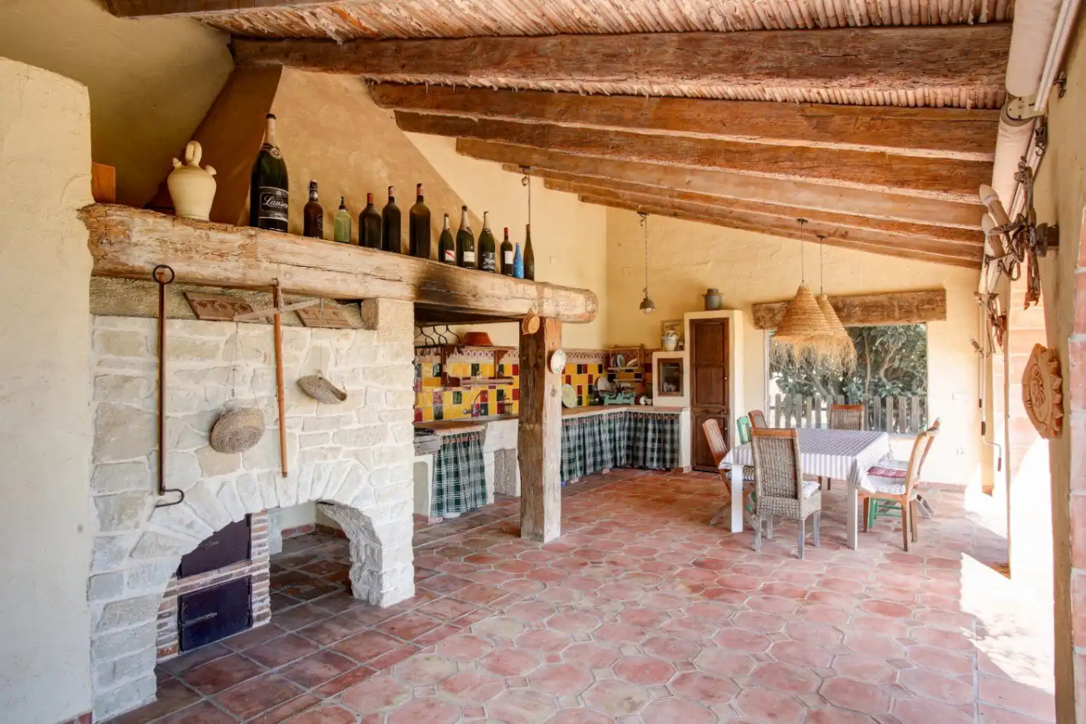 Cuina de Finca rústica en venda en Moraira amb Jardí privat, Traster i Piscina