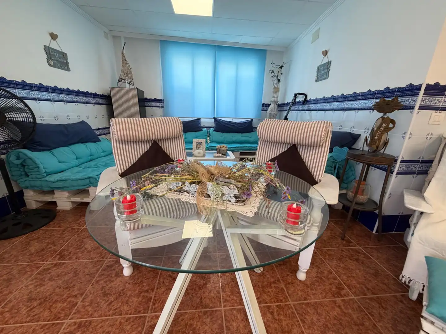 Living room of Ground floor for sale in Chilches / Xilxes  with Private garden, Terrace and Furnished