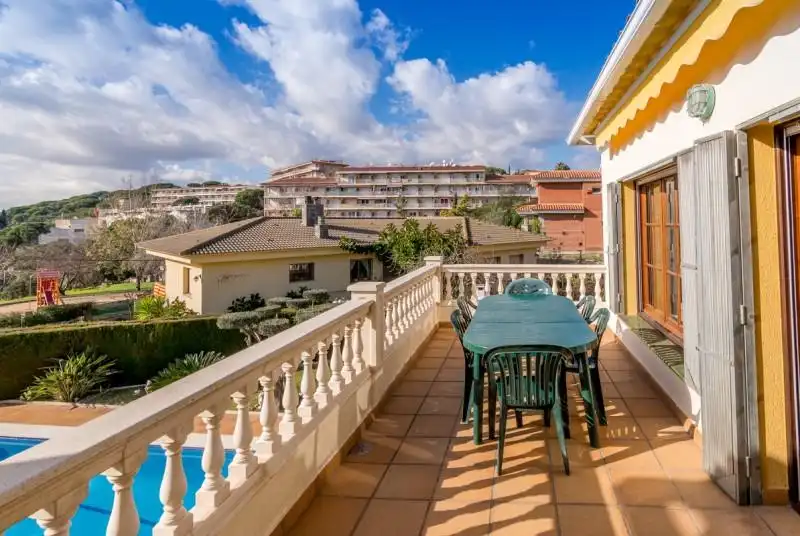 Terraza de Casa o chalet en venta en Lloret de Mar con Calefacción, Jardín privado y Piscina