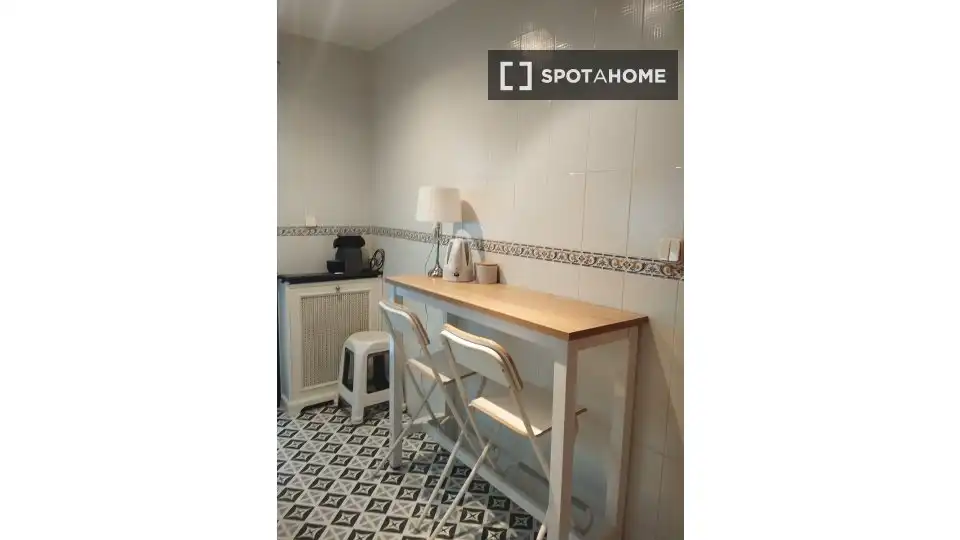 Cocina de Piso para compartir en Madrid con Aire acondicionado, Calefacción y Terraza