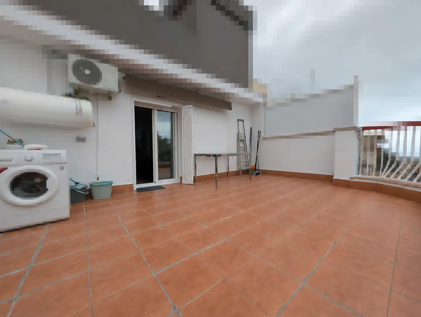 Terrace of Attic for rent in Badalona  with Air Conditioner, Parquet flooring and Terrace