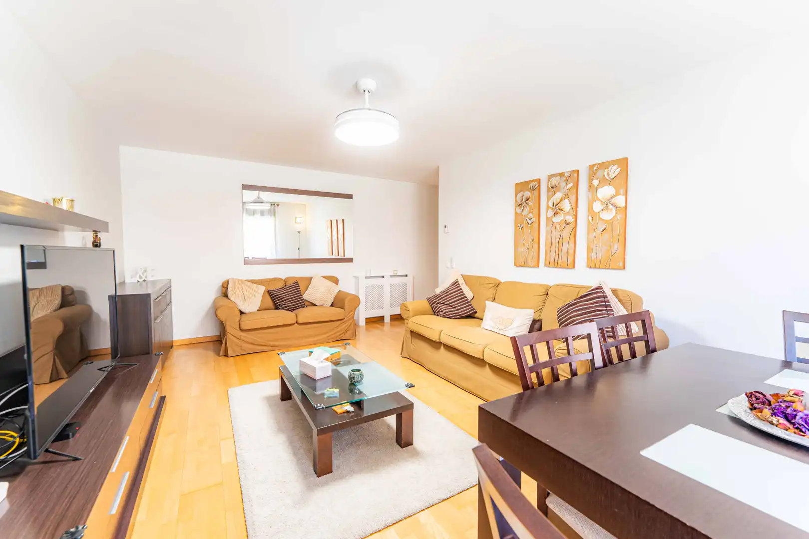 Wohnzimmer von Dachboden zum Verkauf in Arroyomolinos (Madrid) mit Heizung, Parkett und Terrasse