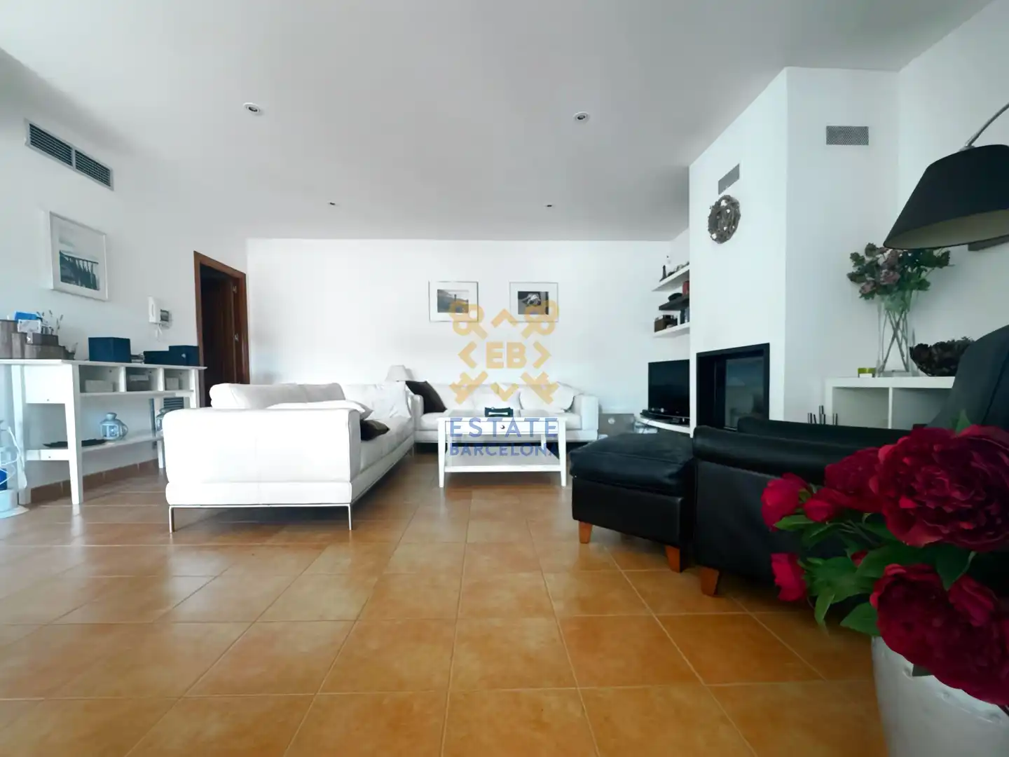 Wohnzimmer von Einfamilien-Reihenhaus zum Verkauf in Palafrugell mit Klimaanlage, Möbliert und Gemeinschaftspool