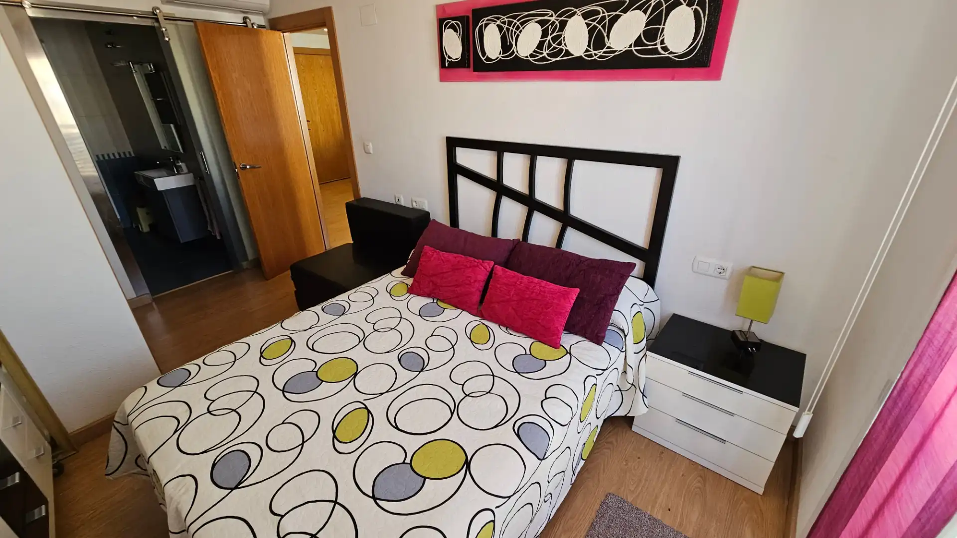 Bedroom of Flat for rent in El Campello  with Air Conditioner, Heating and Parquet flooring