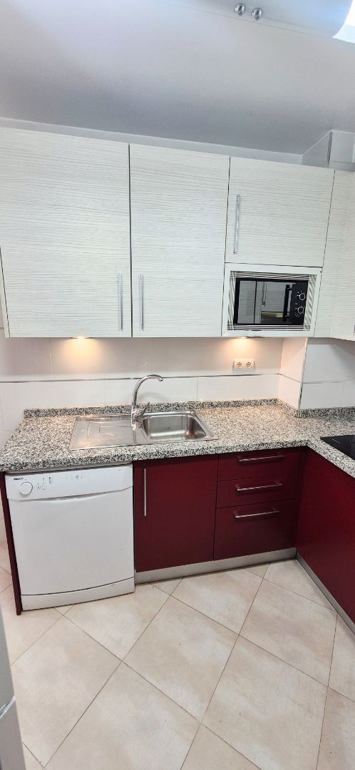 Cuina de Pis de lloguer en  Granada Capital amb Calefacció, Terrassa i Moblat