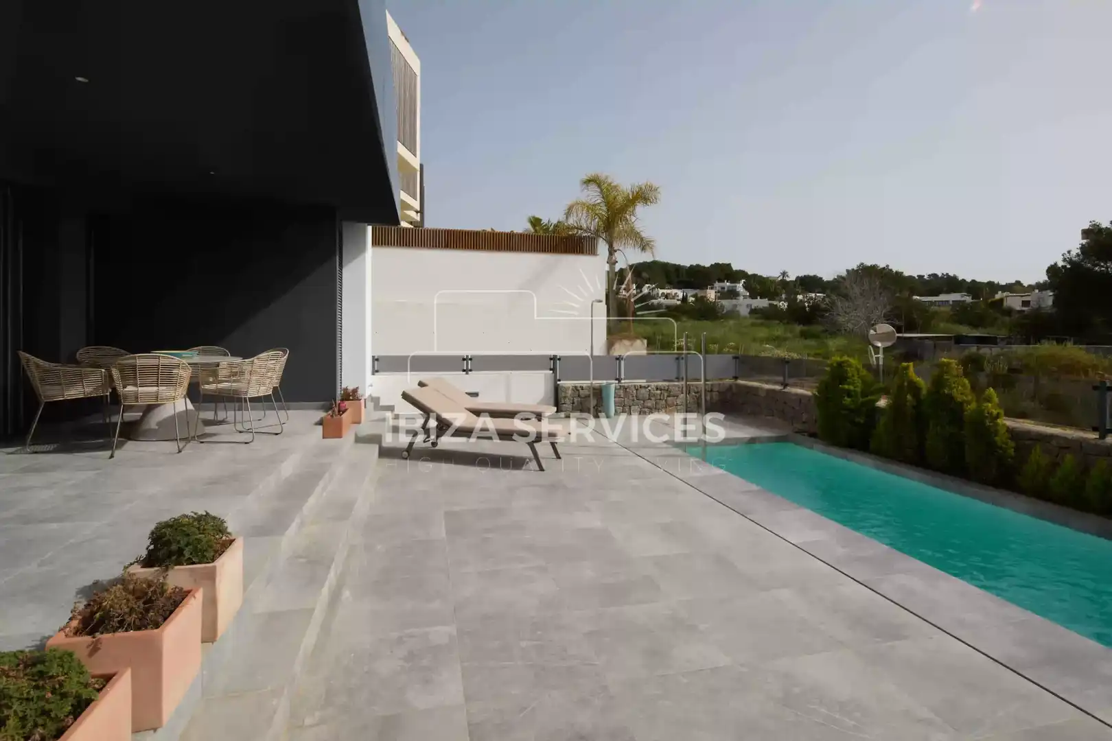 Terrace of Flat for sale in Santa Eulària des Riu  with Air Conditioner, Private garden and Swimming Pool