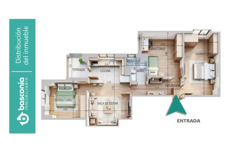 Piso en venta en Basauri  con Calefacción, Amueblado y Balcón