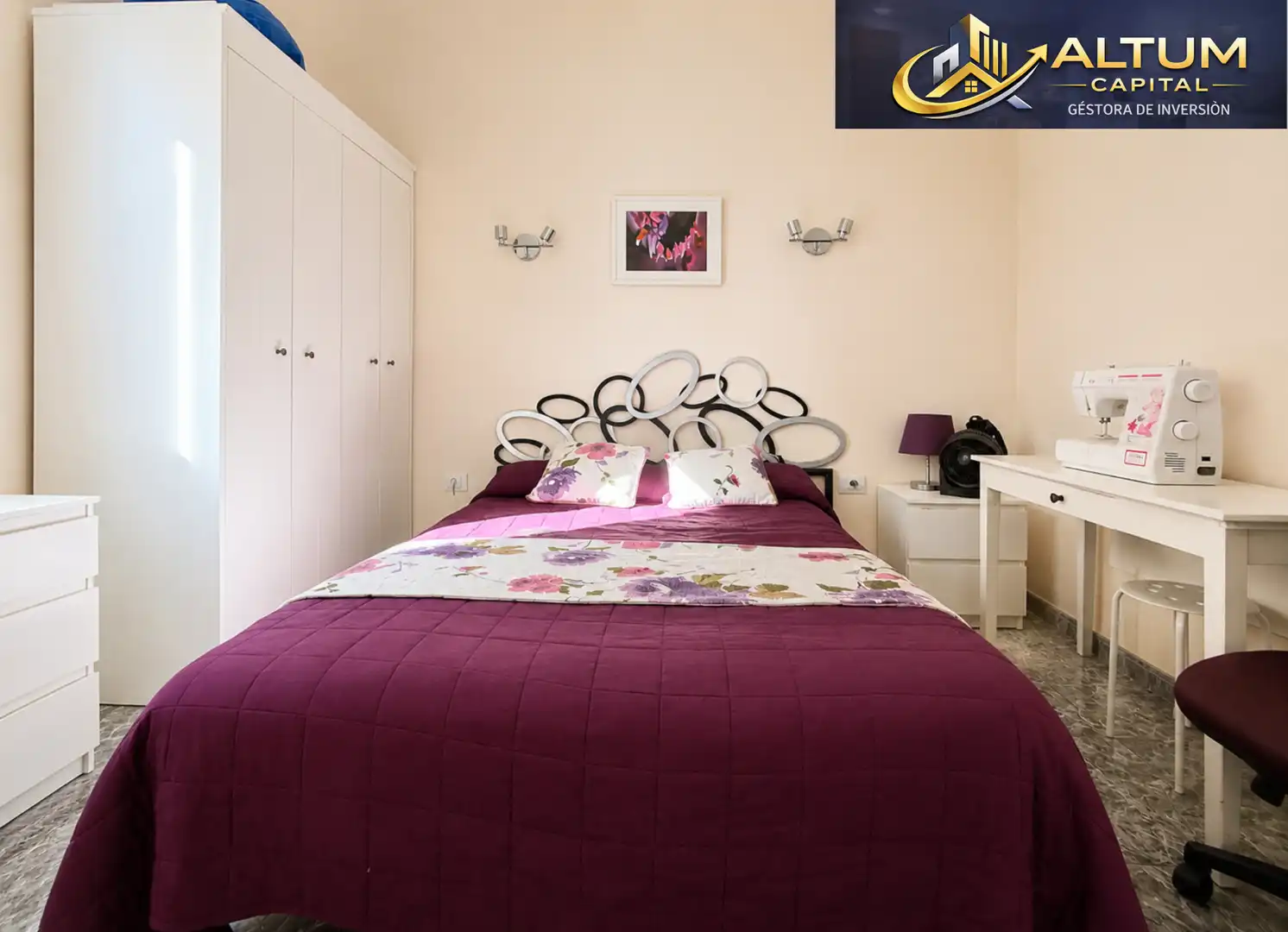 Bedroom of Flat for sale in Arona  with Furnished, Washing machine and Microwave