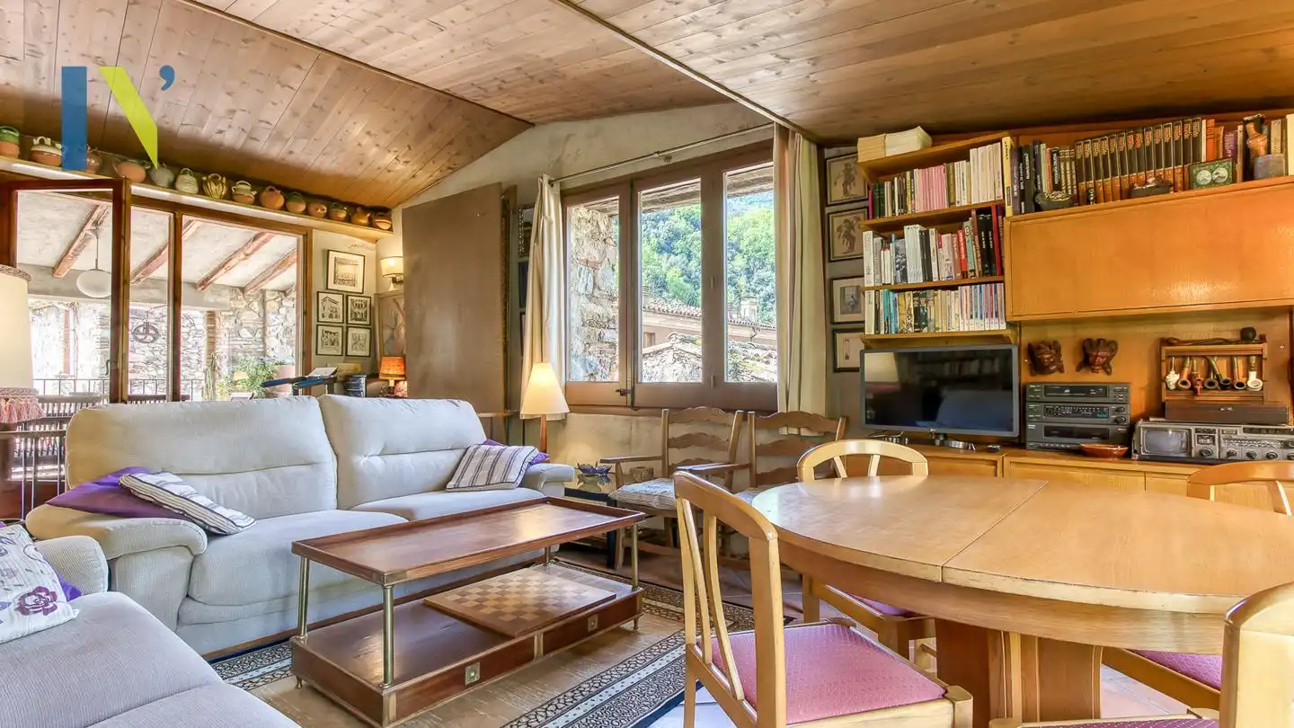Sala de estar de Finca rústica en venta en Osor con Jardín privado y Terraza