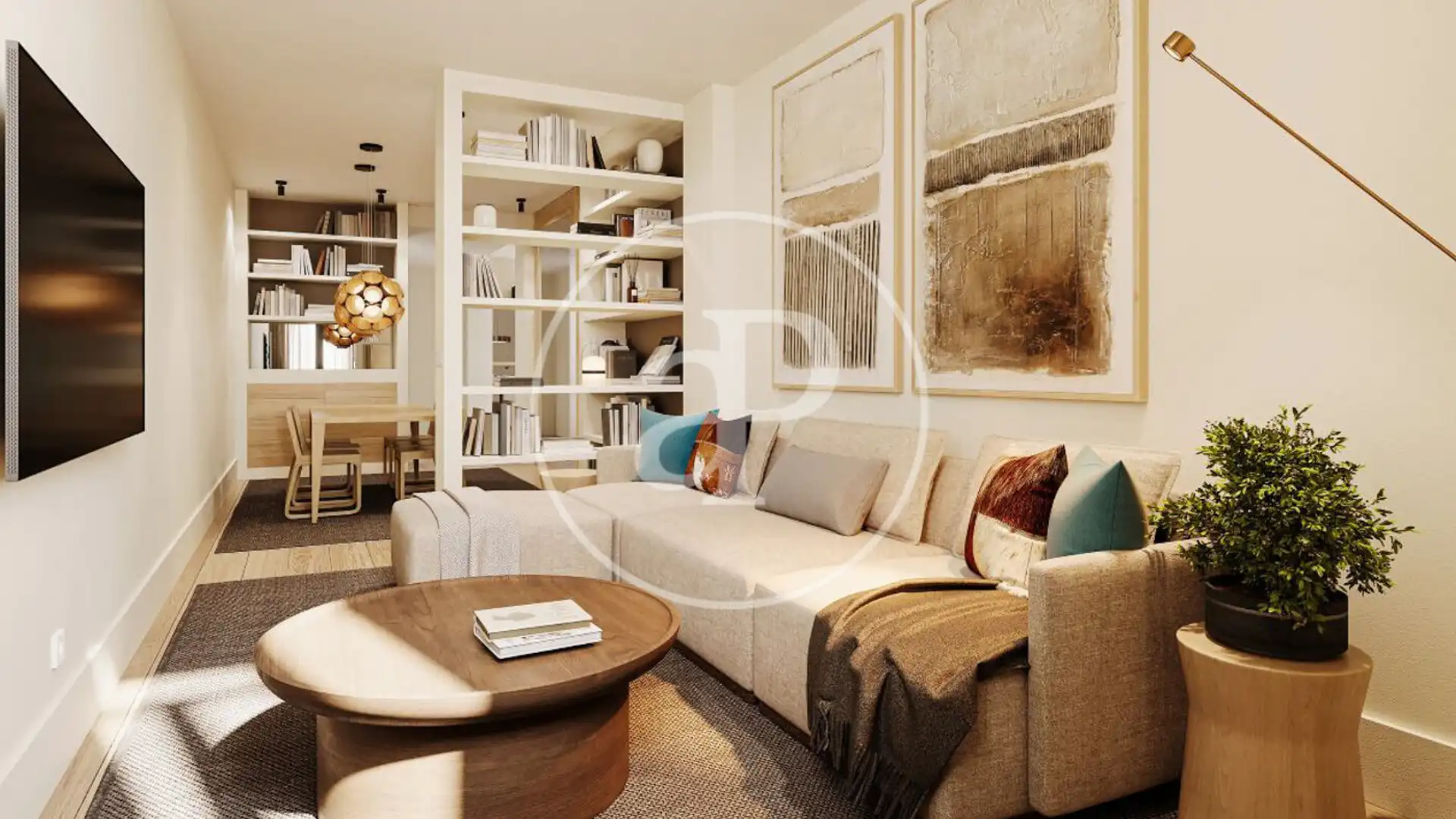 Living room of Flat for sale in  Barcelona Capital  with Air Conditioner, Heating and Terrace