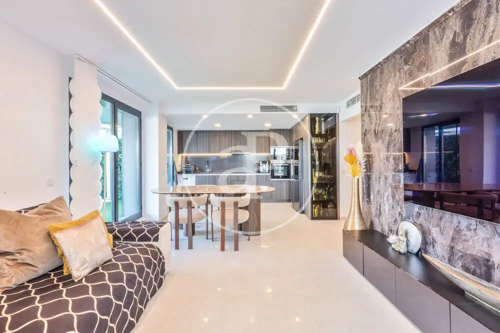Wohnzimmer von Wohnung zum Verkauf in Valencia mit Klimaanlage, Heizung und Privatgarten