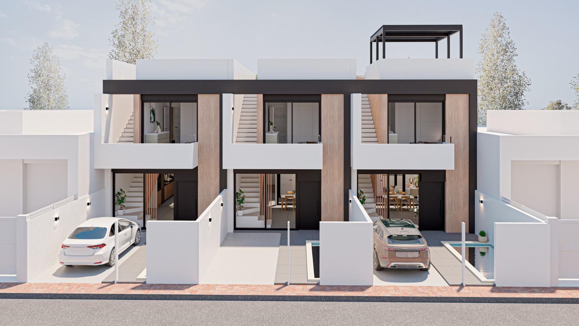 Exterior view of Country house for sale in San Pedro del Pinatar  with Air Conditioner, Private garden and Terrace