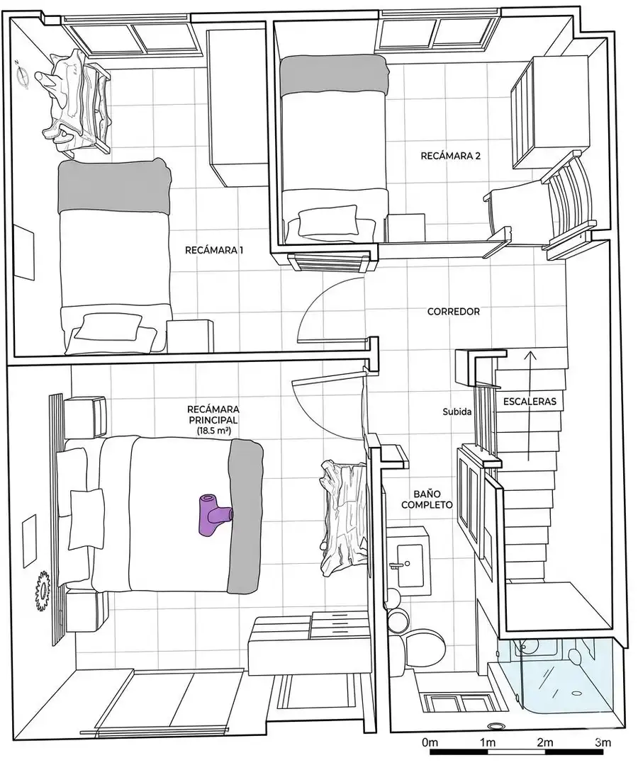 Habitación de Casa o chalet en venta en Granada con Aire acondicionado, Calefacción y Terraza