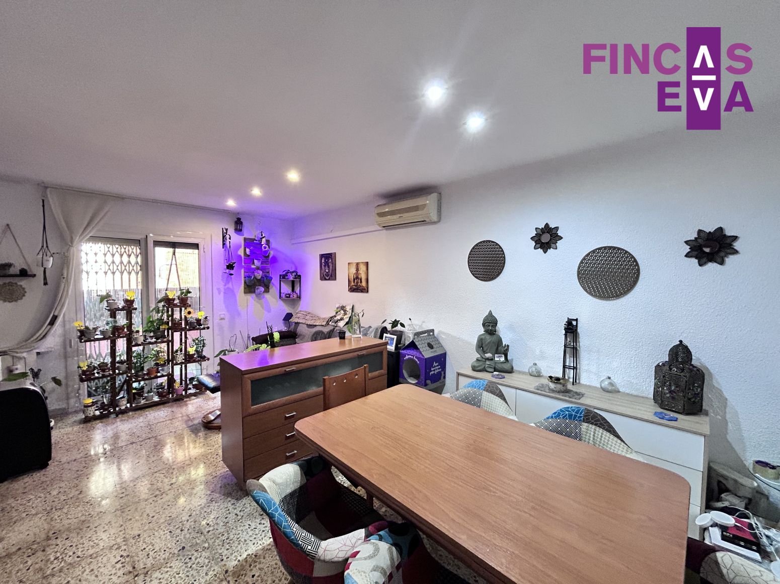 Sala de estar de Piso en venta en Badalona con Aire acondicionado y Balcón