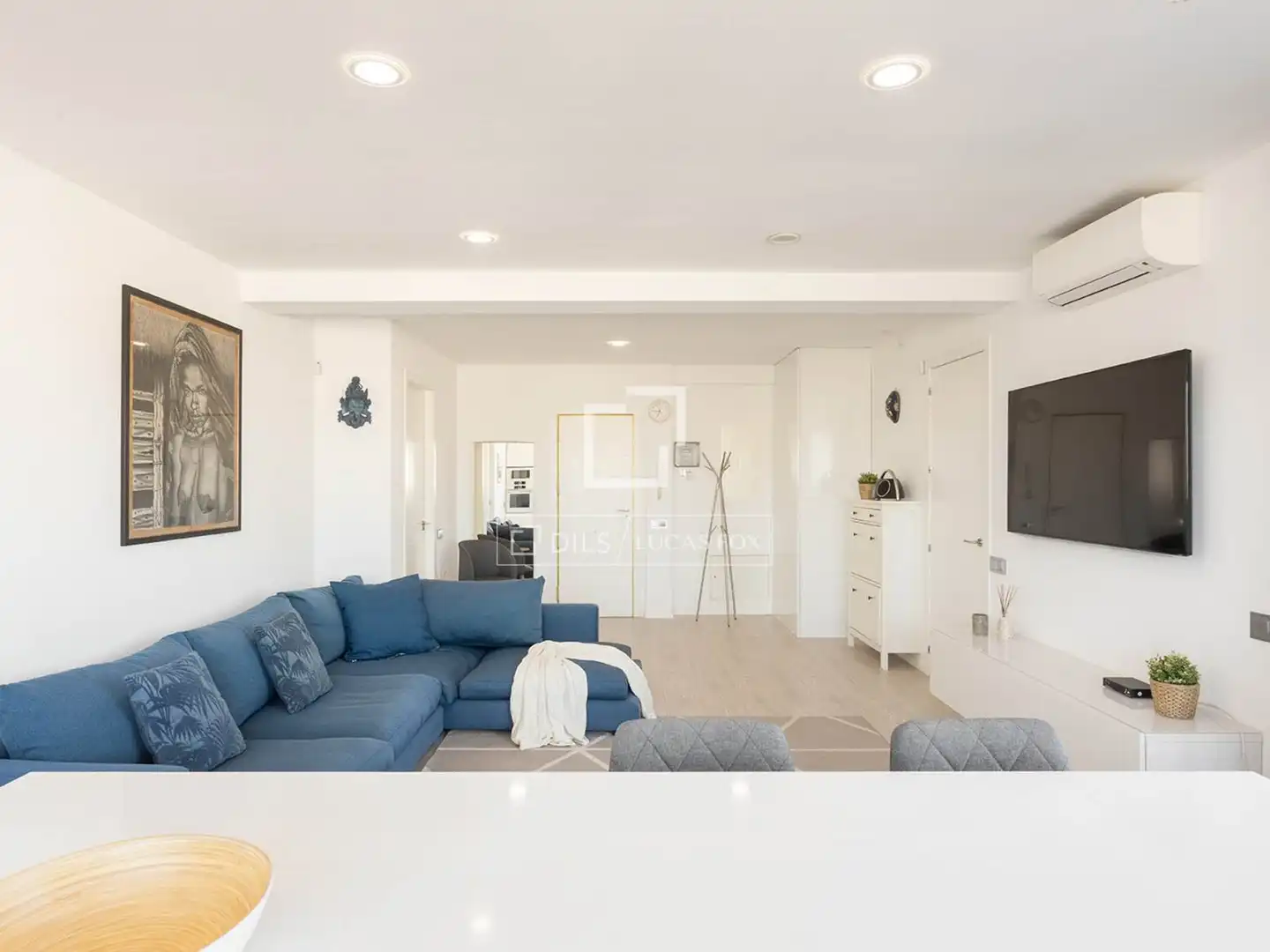 Sala de estar de Ático de alquiler en Barcelona con Aire acondicionado, Calefacción y Terraza
