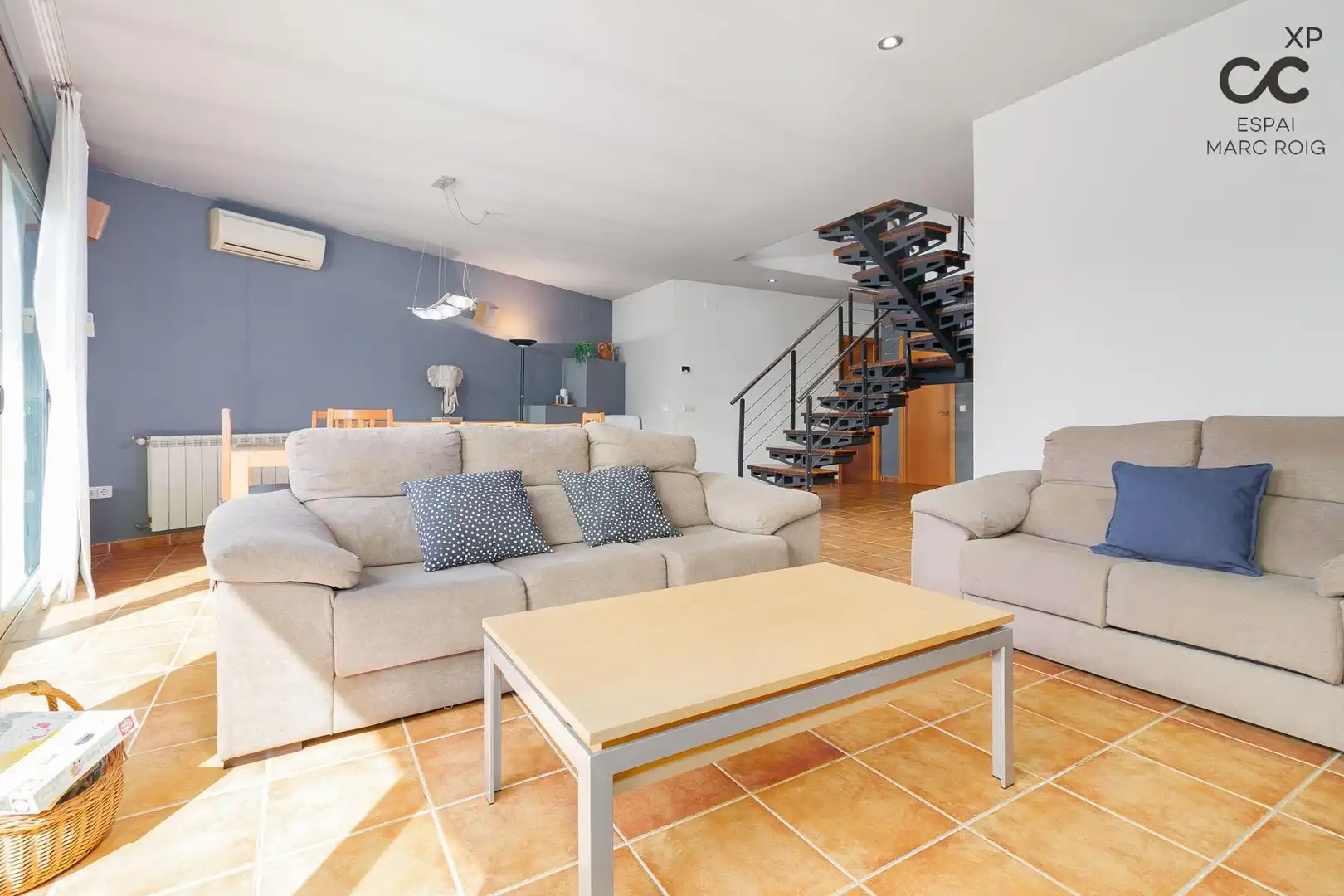Living room of Attic for sale in Portbou  with Air Conditioner, Heating and Terrace