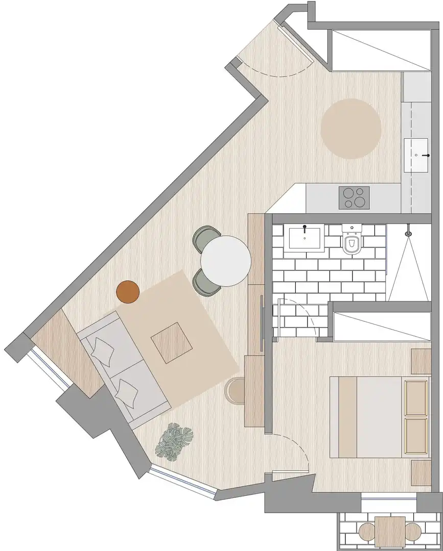 Appartement compact avec terrasse à louer à Gran Via de les Corts Catalanes, imagen 18