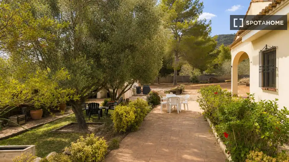 Garden of Flat for rent in Riba-roja de Túria  with Air Conditioner, Heating and Furnished