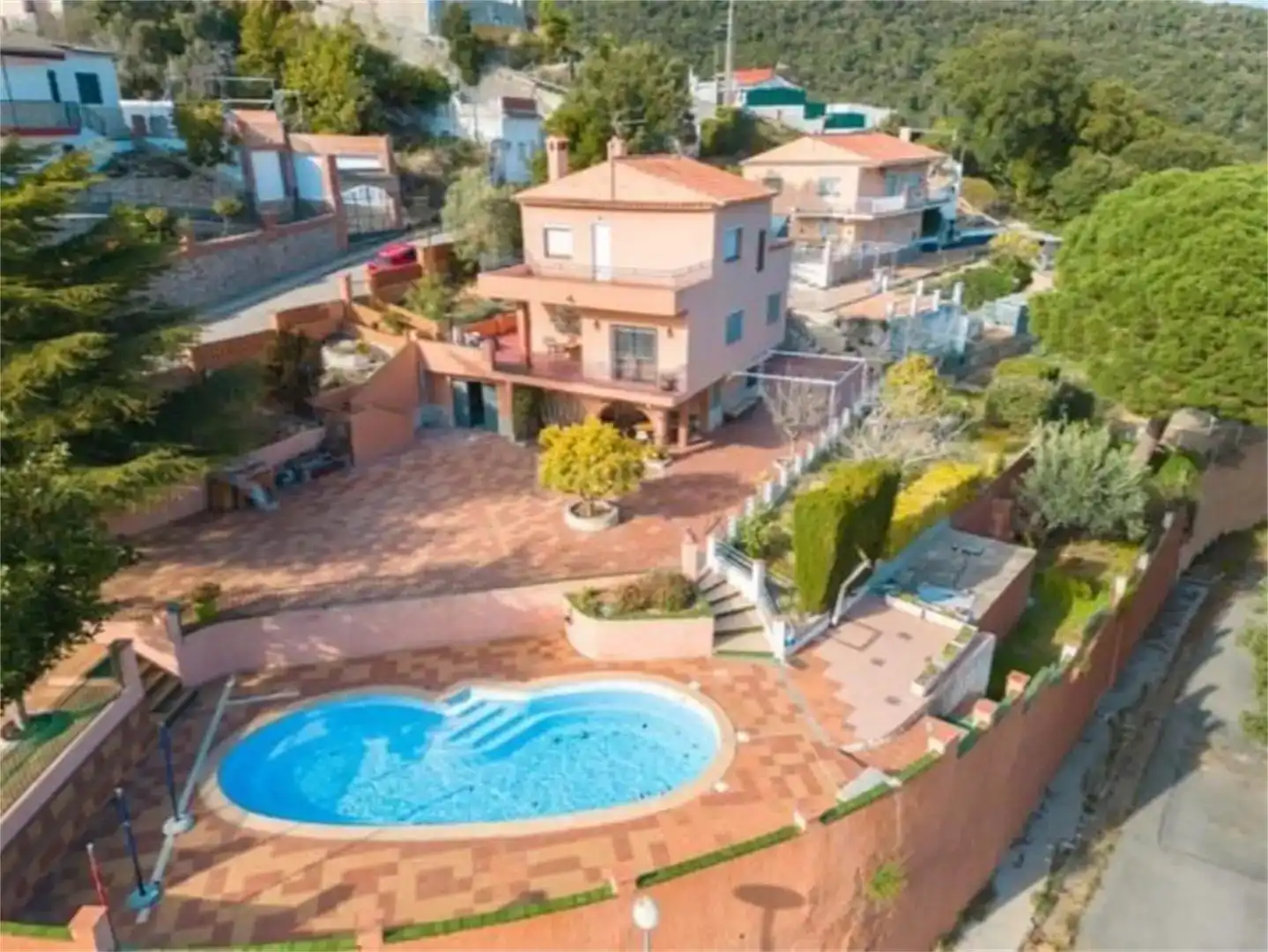 Vista exterior de Casa o chalet en venta en Tordera con Piscina y Balcón