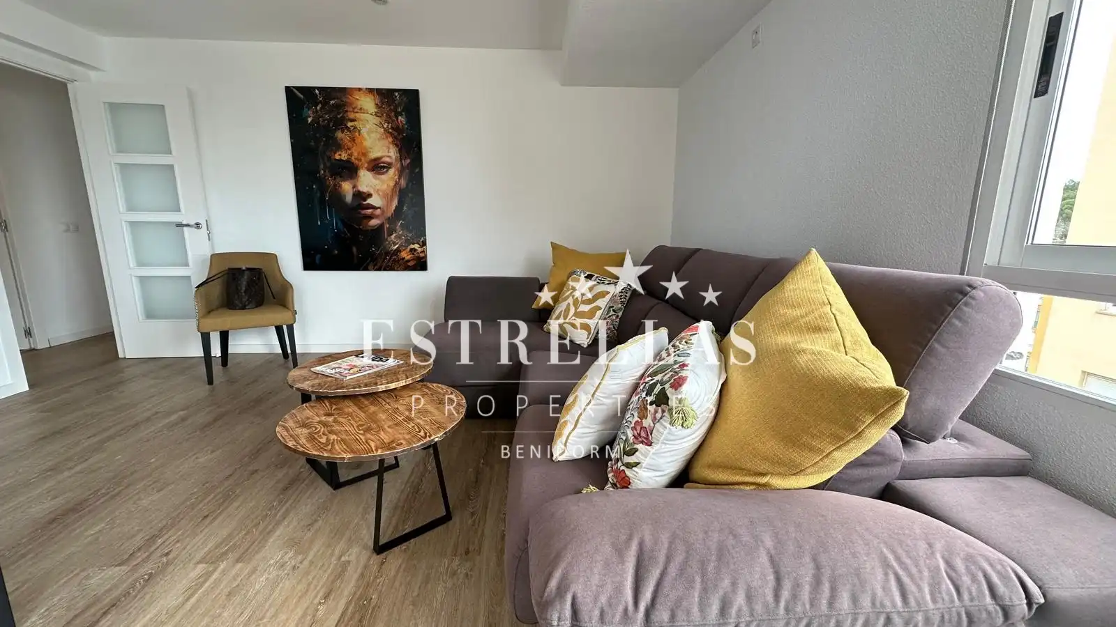 Sala de estar de Apartamento de alquiler en Benidorm con Calefacción, Jardín privado y Terraza