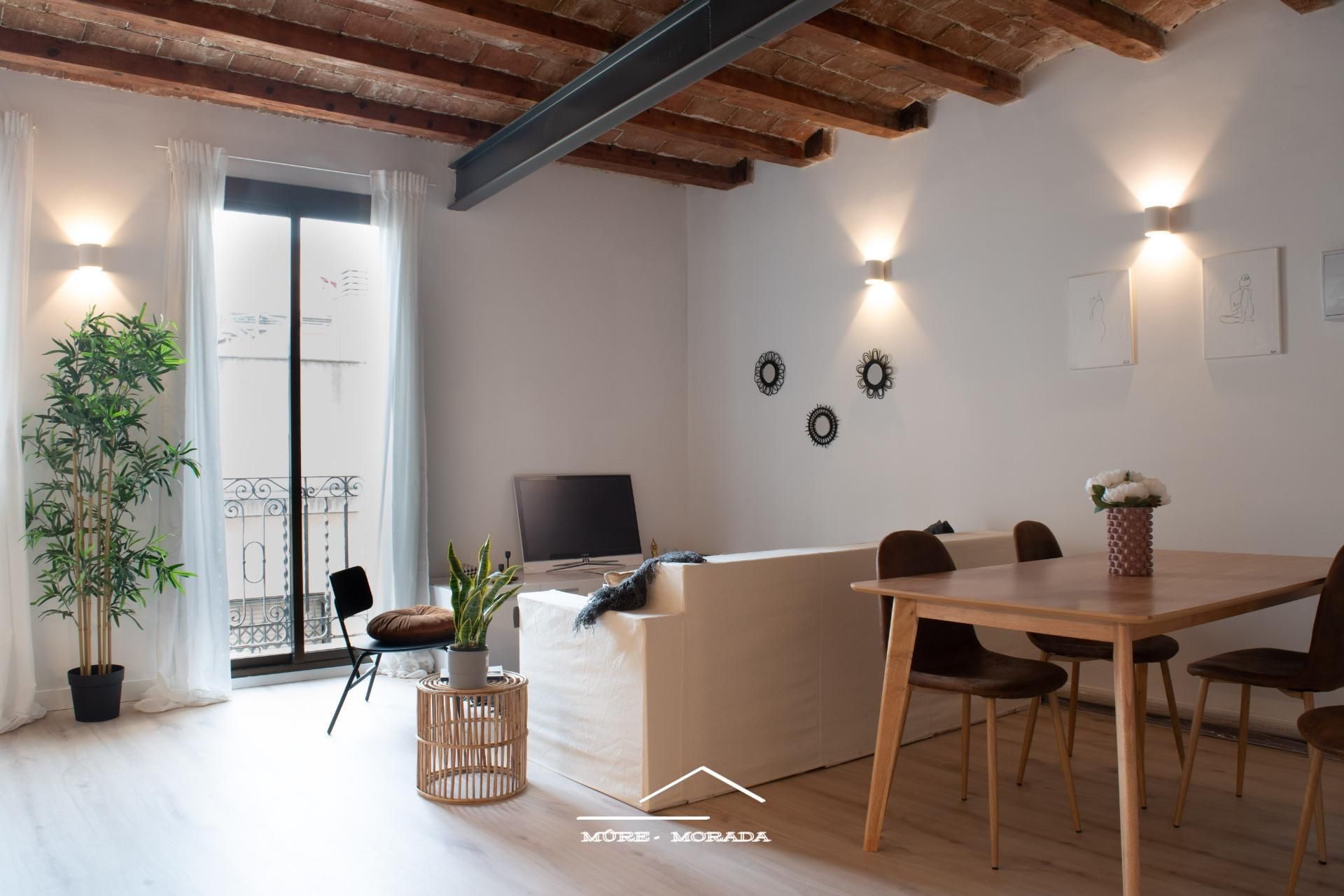 Living room of Apartment for sale in  Barcelona Capital  with Air Conditioner, Heating and Parquet flooring
