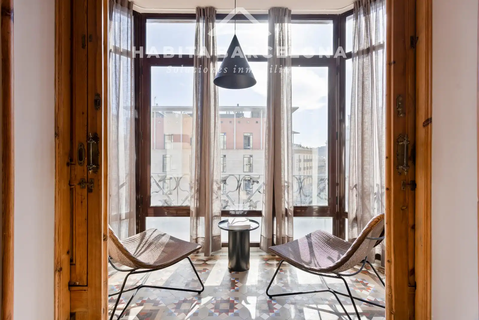 Schlafzimmer von Wohnung zur Miete in Barcelona mit Klimaanlage, Heizung und Parkett