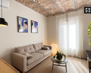 Sala d'estar de Pis de lloguer en  Barcelona Capital amb Aire condicionat, Calefacció i Moblat